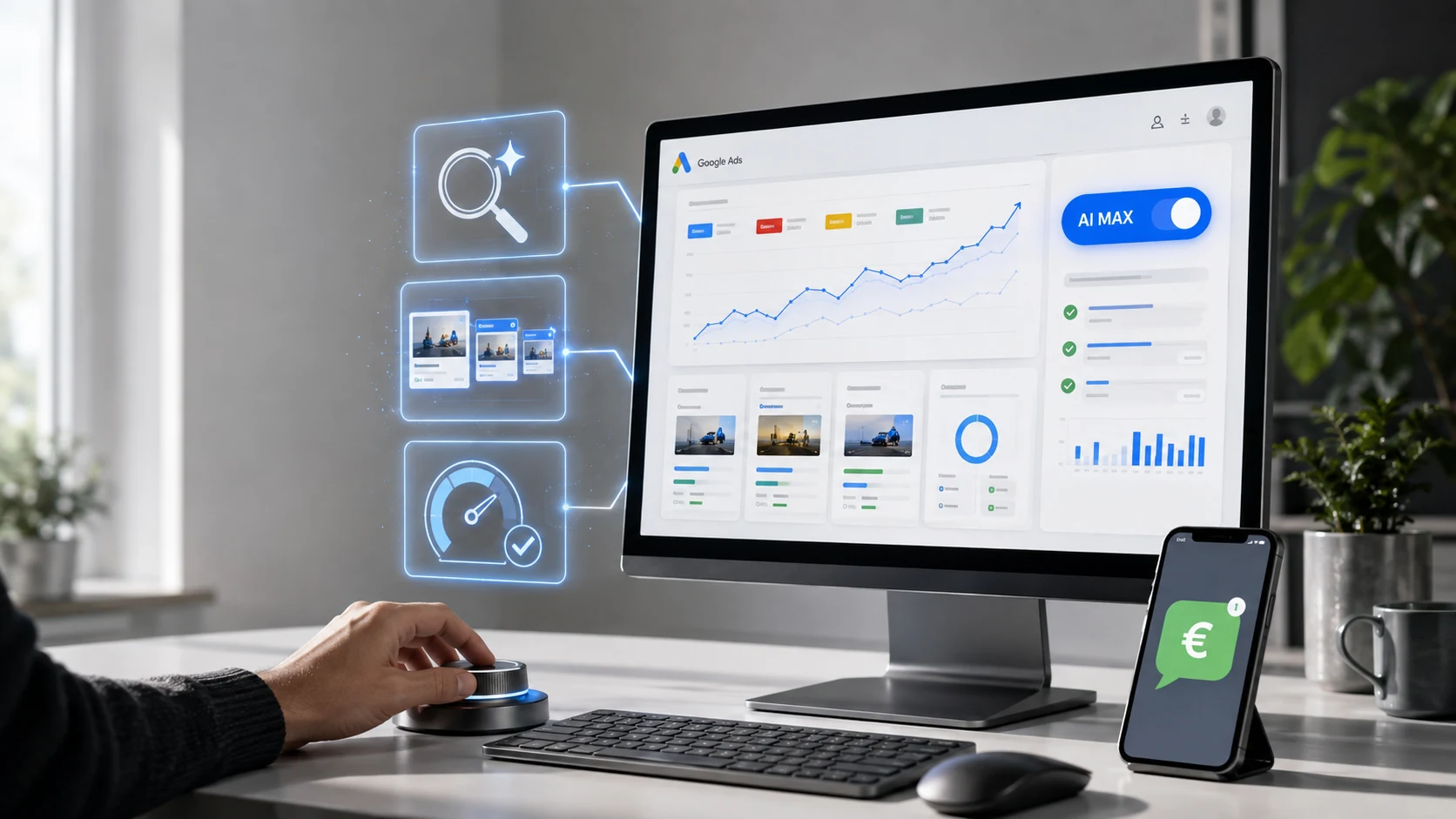 AI Max Google Ads paskyroje